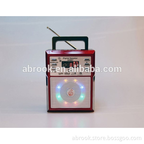 Hot manual super bass portable speaker led light